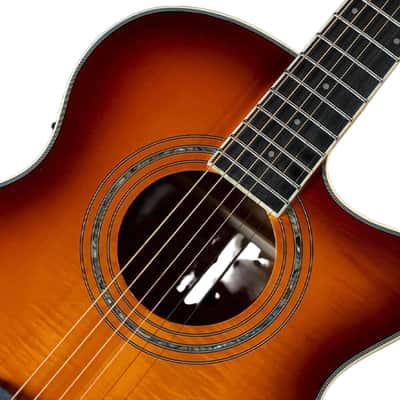 Washburn EA15ITB Festival Series Mini Jumbo Cutaway Mahogany Neck 6-String Acoustic-Electric Guitar image 4