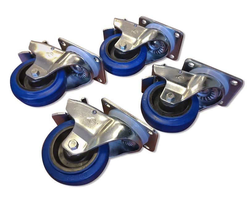 RCF AC-4CASTER-SET-LOCK (4-Pack) 4" Locking Casters for Subwoofer/Sub Speaker image 1