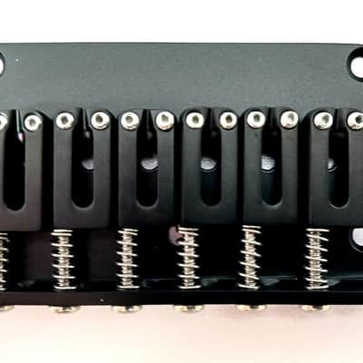 Genuine Hipshot Ibanez Flat Plate 6 String Upgrade Bridge Black 4IBF06B image 2