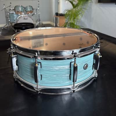 Pearl Masters Maple Complete 22" 5-Piece Drum Kit - Ice Blue Oyster + Sabian AAX Cymbals 2019 image 7