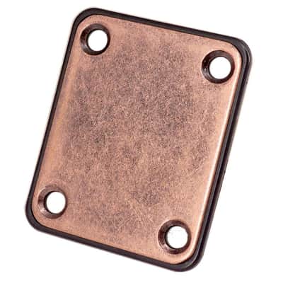 4 Holes Electric Guitar Neck Plate, Neck Joint Plate With Screws for Electric Guitar Bass - Copper Red image 4