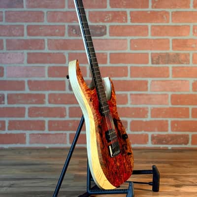 Schecter USA Custom Shop Sunset Extreme Electric Guitar - Natural Satin Stabilized Burl Top image 10