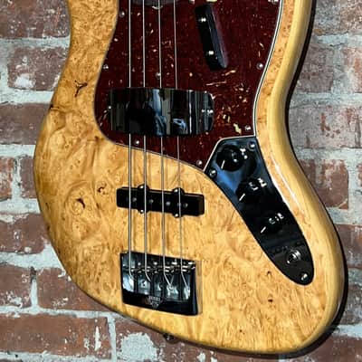 New Fender Custom Shop Artisan Maple Burl Jazz Bass, Rosewood Fingerboard, Aged Natural, Comes With Pro Setup and Ships Fast! image 1