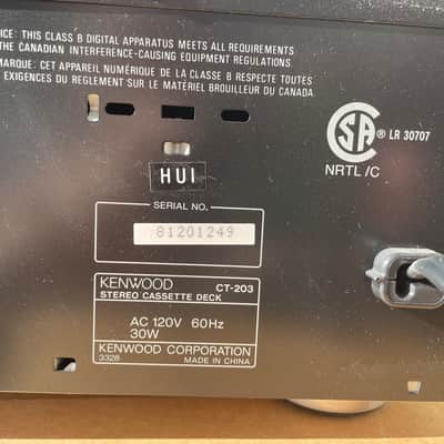 Kenwood CT-203 Stereo Cassette Deck For Parts Or Repairs image 10
