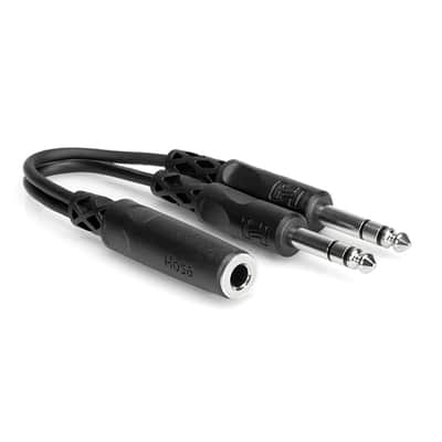 Hosa YPP308 YPP-308 1/4" TRS Female to Dual 1/4" TRS - 6"