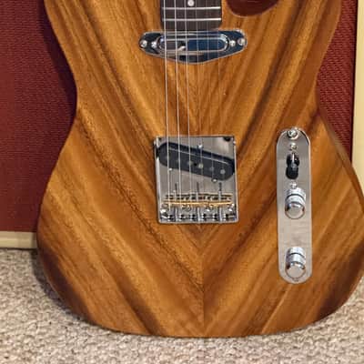 Custom Telecaster AAAA Chevron Koa Top Mahogany Body. Roasted Maple neck image 1