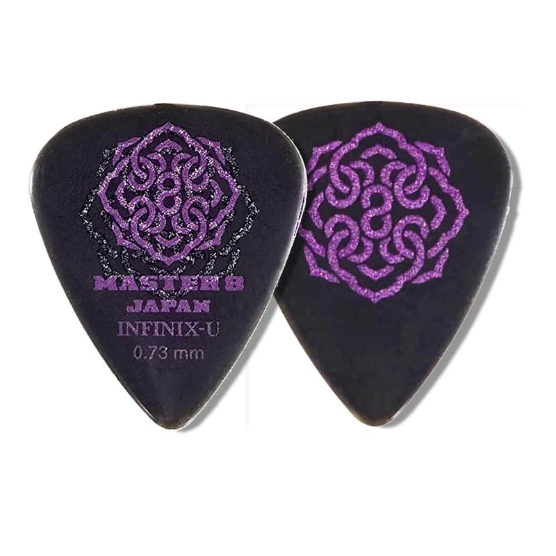 Master 8 Infinix-U Hard Polish + Hard Grip Teardrop 351 Guitar Pick 6 Pack .73mm image 1