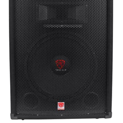 2) Rockville RSG15.4 15" 1500w DJ/Pro PA Speakers+Gemini Amplifier+Stands+Cables image 6