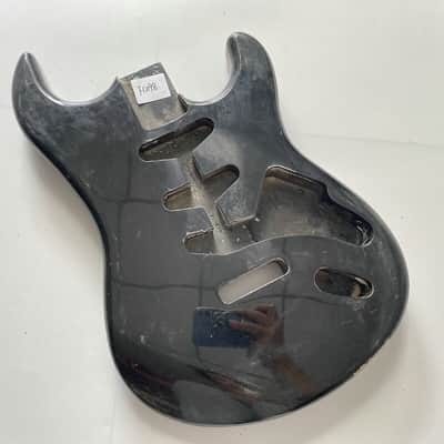 Black Basswood Guitar Stratocaster Strat Style Body image 1