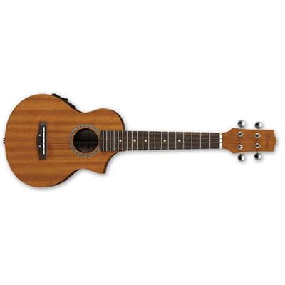 Ibanez UEW5E Concert Ukulele Acoustic Electric Guitar with Mahogany Top, 19 Frets, Mahogany Neck, Rosewood Fretboard, UK300-T Preamp, Open Pore image 1