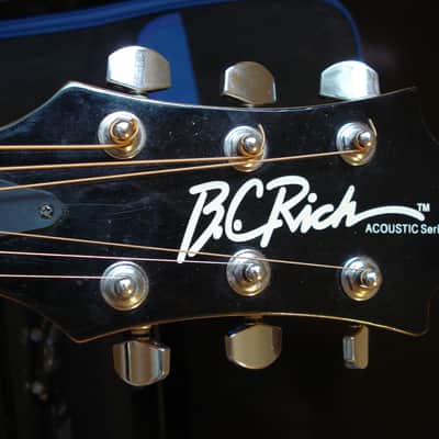 B.C. Rich Acoustic Series Mockingbird Crimson Red Transparent image 4