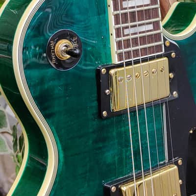 Gibson Les Paul Custom in Translucent Green w/ Bigsby, Gold Hardware & Original Case image 9