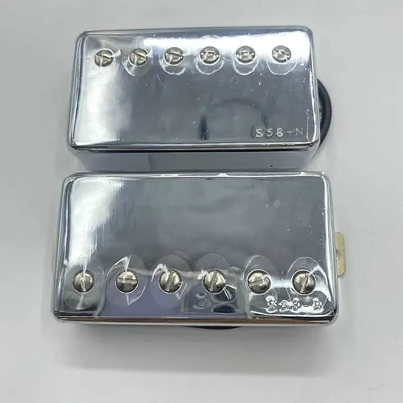 Chrome Ibanez Super 58 Neck and Bridge Humbucker Pickups Set image 1