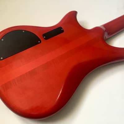 Alembic Essence 4-String 1991 Flame Maple / Trans Red image 9