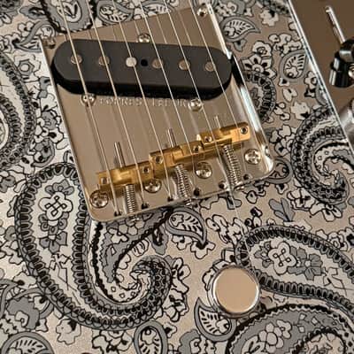 Heroux Guitars Timothy James Signature Semi-Hollow SS T-Style Guitar w/ Forrest Lee Jr. B-Bender - Black Paisley image 11
