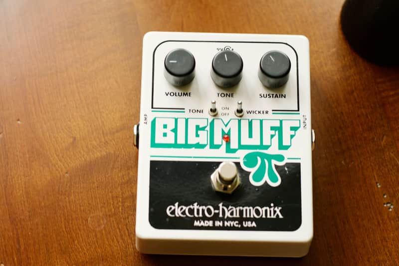 Electro-Harmonix Big Muff Pi with Tone Wicker Distortion / Sustainer 2008 - Present - White / Black / Green image 1