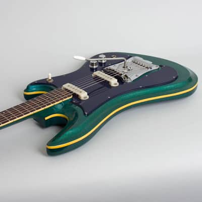 Guyatone  LG-350T Sharp Five Solid Body Electric Guitar,  c. 1970, black hard shell case. image 7