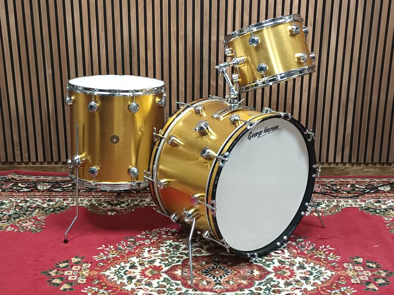 George Hayman Vibrasonic 1960s Shell Pack In Gold Ingot- 22″,13″ & 16″ Bild 1