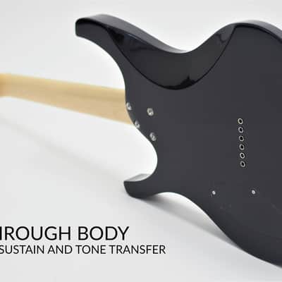 Halo Custom Guitars Octavia 6 String Wide Neck Bare Knuckle Black Hawks Hipshot Fixed Bridge image 7