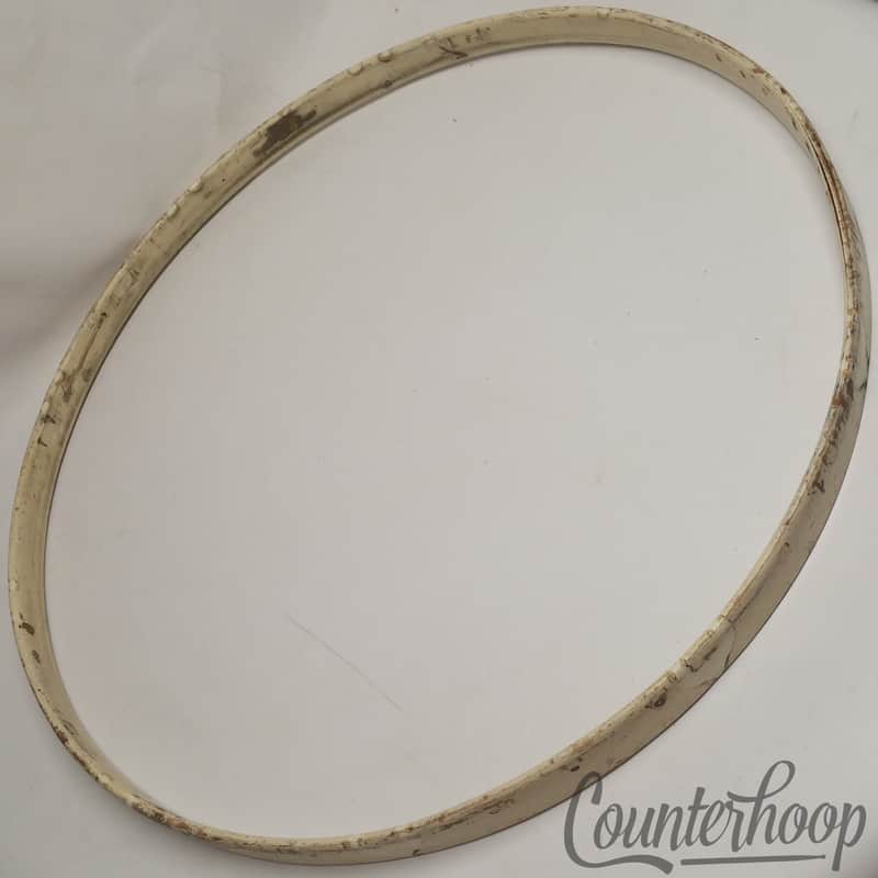 *Gretsch 27 1/4" Bass Drum Hoop/Rim 3-Ply Maple Wood White Vintage 10s Brooklyn* image 1