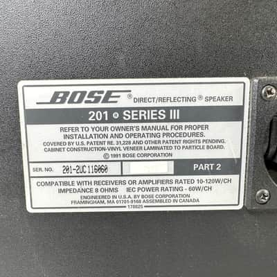 Pair Bose 201 Series III Direct Reflecting Bookshelf Speakers image 13