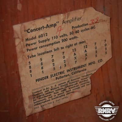 Fender Concert 6G12-A Brownface 40-Watt 4x10" Guitar Combo 1960 - 1963 - Brown image 9