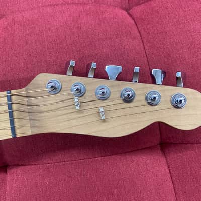 Partscaster Double Cut T-Style Guitar with Warmoth Neck and Body - Blue Ice image 10