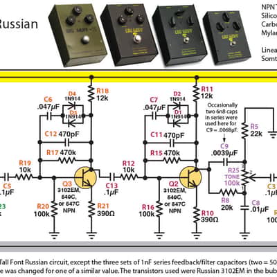 Electro-Harmonix Big Muff - Pi Pedal "Bubble Font Green Russian" V7 3rd Edition 1995 - Green image 8