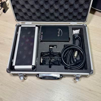 Microfone de tubo fabricado na América Mojave MA-200, com fonte de alimentação e montagem de choque image 6