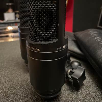 Pair of Audio-Technica AT2020 Large Diaphragm Cardioid Condenser Microphones image 2