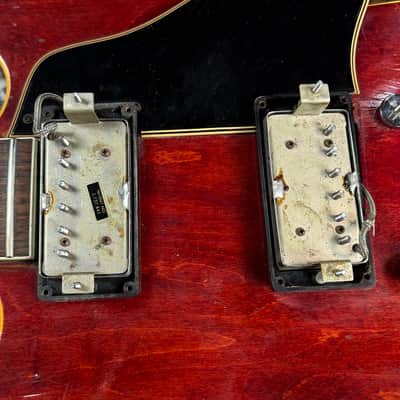 1967 Gibson Trini Lopez Standard Vintage Cherry Made In Kalamazoo ES335 Body Firebird Neck Semi Hollowbody Electric Guitar W/ Custom Shop Lifton Hardshell Case! image 15