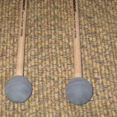 ONE pair new (with packaging) Malletech NR29B Mallets (Xylo / Bell / Miramba Mallets):  Natural Rubber, Hard, 1 & 1/8" Round Dark Grey Heads //  Birch Handles (from around 2019) Made in USA image 4