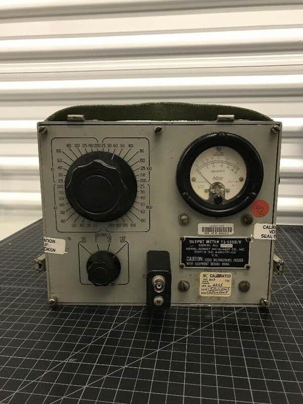 Vintage US Army TS-585 C/U Audio Output Level Meter, With Lid #2 image 1