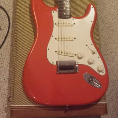 1984 Fender 62 Reissue Stratocaster Fiesta Red image 5