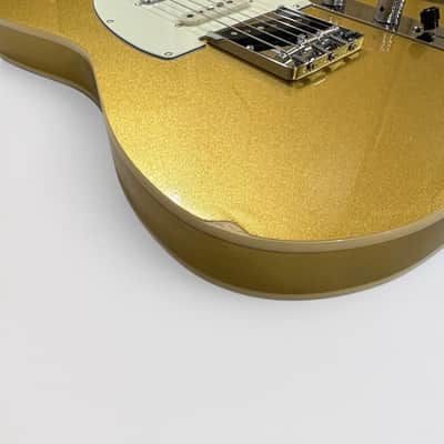 Fender Squier Paranormal Custom Nashville Stratocaster Electric Guitar - Aztec Gold image 5