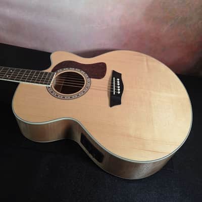 Washburn HJ40SCE Heritage Jumbo with Electronics 2010s - Natural image 3