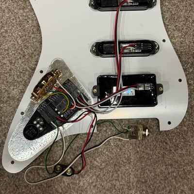EMG SL20 Steve Lukather HSS Prewired Loaded Pickguard 2010s - Black/Black Pearl image 4