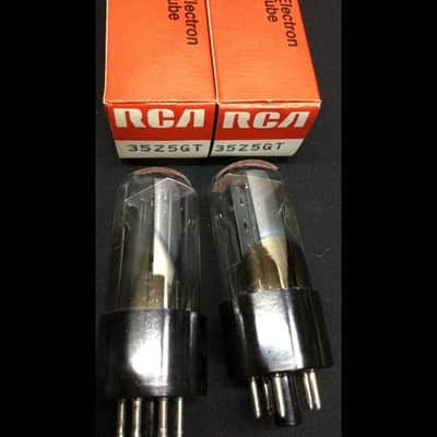 NOS PAIR RCA 35Z5GT Rectifier Radio AA5 Vacuum Tubes TESTED 1.9629 image 3