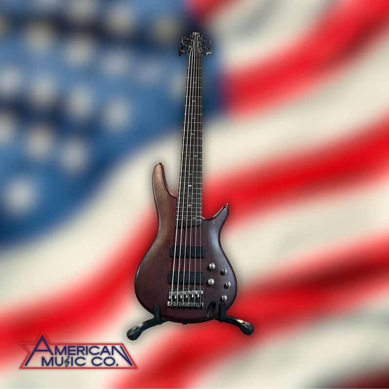 Ibanez SR506 Soundgear Series 6 String Electric Bass Made in Korea - Brown Mahogany image 1
