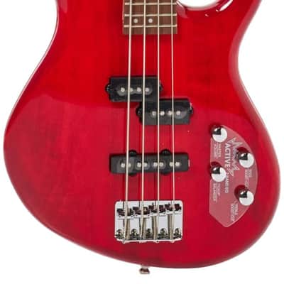 Cort ACTION BASS PLUS TR-A-U Trans Red Poplr Bd 2Bnd Act Eq P&J P/up image 1