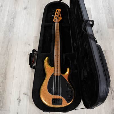 Ernie Ball Music Man StingRay DarkRay 5 5-String Bass, Roasted Maple Fretboard, Gold Bar image 11
