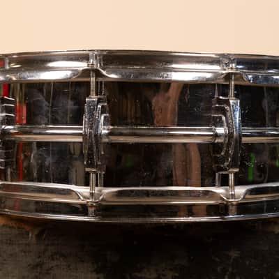 1960s Ludwig 5x14 Pre Serial Super 400 Chrome Over Brass Snare Drum image 6