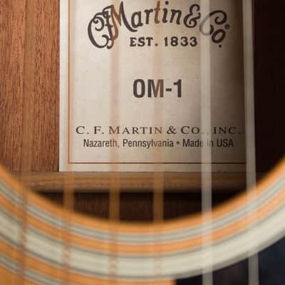 C. F. Martin OM-1 Acoustic Guitar (2009), ser. #1373659, black tolex hard shell case. image 13