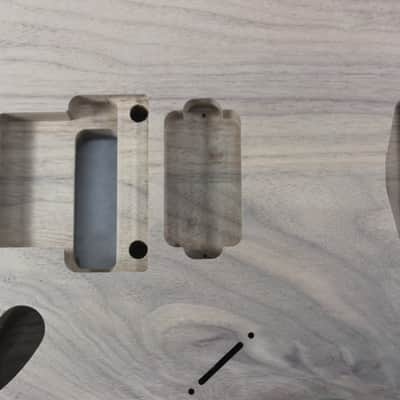 Unfinished Walnut HxS guitar body - fits Fender Strat Stratocaster neck Floyd Rose J1624 image 2