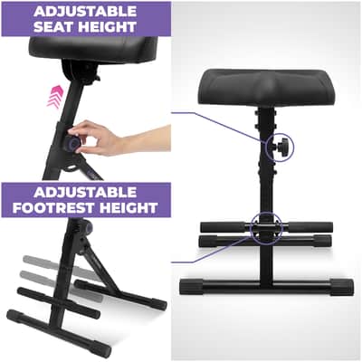 Liquid Stands Guitar Stool, Adjustable Piano Seat - Comfortable Musician Drum Throne Guitar Chair for Adults, Kids, Drummer, Guitarist image 3