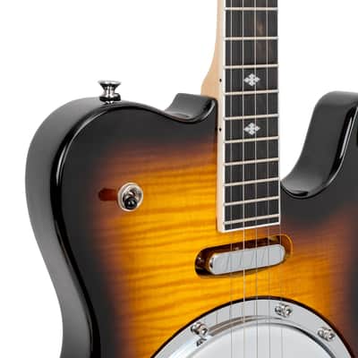 Gold Tone EBT Solid Mahogany Tele Body Flame Maple Top Maple Neck 5-String Electric Banjo w/Hard Case image 7