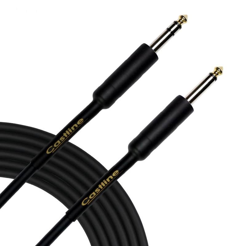 20 Ft Castline Gold 1/4" TRS to 1/4" TS Patch Cable Mogami 2549 (No Ring Connection) image 1