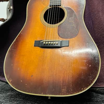 1949 Martin D-28 Shade Top Brazilian Rosewood Sunburst Vintage Harptone Case Holy Grail! image 3