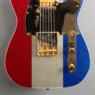 Fender Buck Owens Telecaster - Red, Silver and Blue Sparkle image 3