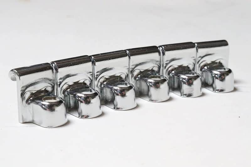 (6) Leedy Hoop Clips, Chrome Plated Brass / 1940s-50s image 1
